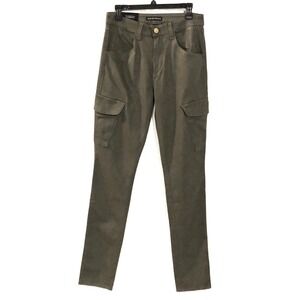 Monfrere Skinny Cargo Pants Mens 31 Preston Coated Verdant Green USA Made $328